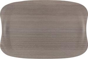 Servírovací tác podnos Roltex Earth Wave 21x32 cm, šedý