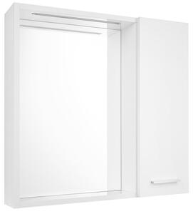 Aqualine Aqualine, ZOJA/KERAMIA FRESH STRIP galerka s LED osvětlením, 60x60x14cm, pravá, bílá, 45022S