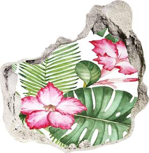 3D díra na zeď Tropické květiny nd-p-91379630