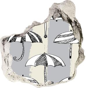Fotoobraz díra na stěnu nálepka Deštníky nd-p-91475598