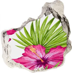 3D díra na zeď Hawajské květiny nd-p-91341582