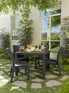 Zahradní stůl z umělého ratanu MANHATTAN 95x95 cm (antracit)