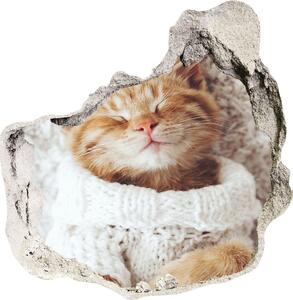 Samolepící nálepka beton Kočka ve svetru nd-p-92307728
