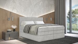 Americká postel 180x200 CALVIA 2 - světle šedá + topper ZDARMA