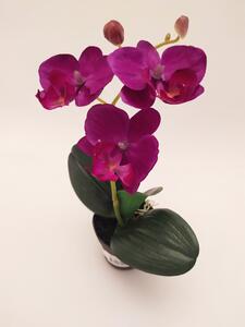 Animadecor Umělá rostlina - Orchidea mini fialová 23cm