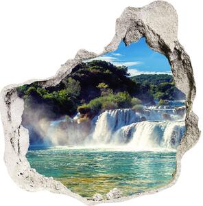 Díra 3D foto tapeta nálepka Vodopády Krka nd-p-92934711