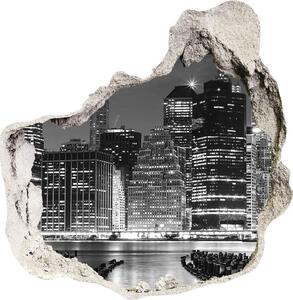 Díra 3D foto tapeta nálepka Manhattan noc nd-p-94703555