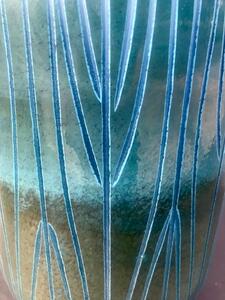 Animadecor Váza skleněná modrobronzová Ambra 35cm