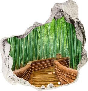 Díra 3D fototapeta na stěnu nálepka Bambusový les nd-p-97156437
