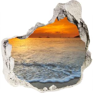 Díra 3D fototapeta nálepka Západ slunce moře nd-p-97995760