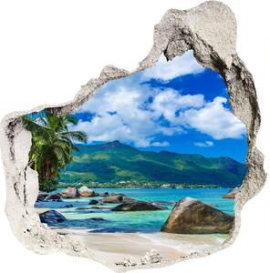 Díra 3D foto tapeta Seychely pláž nd-p-98176668