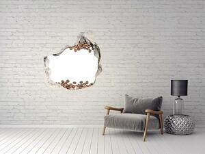 Nálepka 3D díra na zeď Zrnka kávy nd-p-98900337
