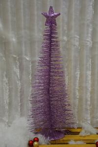 CERINO Vánoční stromeček kovový 50cm světle fialový