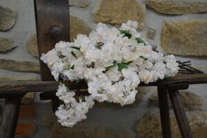 Cerino umělá větvička třešňový květ 65cm bílý
