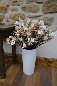 CERINO Umělá květina Magnolie větev 70cm růžová