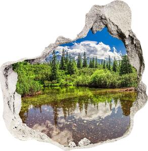 Nálepka 3D díra na zeď Jezero v lese nd-p-99700033
