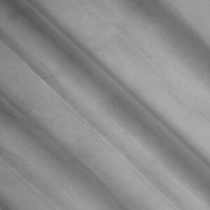 Stříbrný sametový závěs na kroužcích CARMEN 140x270 cm s upínáním