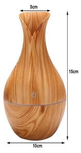 Ultrazvukový zvlhčovač vzduchu dekor tmavé dřevo 200 ml