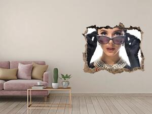 Fotoobraz díra na stěnu Žena v brýlích nd-k-101939055