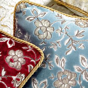 Luxusní dekorační polštář ANTORINI Flowers, 40 cm, modrý