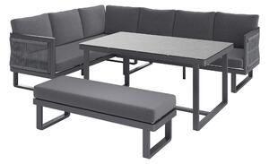 JÍDELNÍ TERASOVÁ SOUPRAVA kov, plast, sklo, textil Ambia Garden