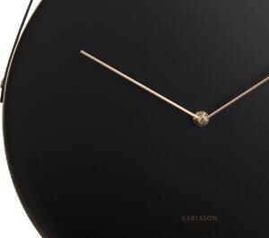 KARLSSON Nástěnné hodiny Belt černá ∅ 34 × 4 cm