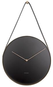 KARLSSON Nástěnné hodiny Belt černá ∅ 34 × 4 cm