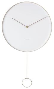 KARLSSON Nástěnné hodiny Pendulum bílá ∅ 34 × 3,5 cm