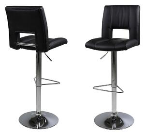 ACTONA Sada 2 ks − Barová židle Sylvia − černá 115 × 41,5 × 52 cm