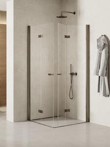 New Trendy New Soleo Gunmetal Brushed sprchový kout 90x90 cm čtvercový grafitová kartáčovaný/průhledné sklo K-2251
