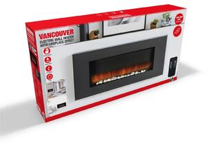 Classic Fire Elektrický krb Classic Fire Atmosphere Vancouver - Dálkové ovládání a asova - LED plameny - 2000W - erná