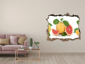 Nálepka 3D díra na zeď Citrusové ovoce nd-k-108945081
