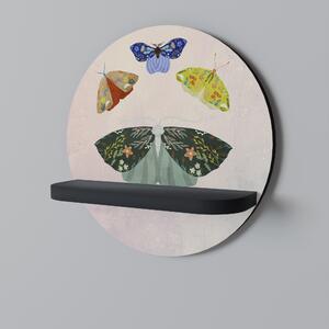 Elegantní erná kulatá police od spolenosti MOTH