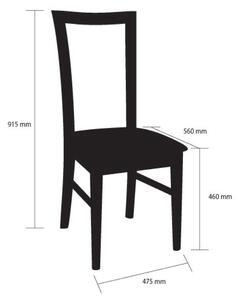 Jídelní židle EDITA, látka SH21 (ořech)
