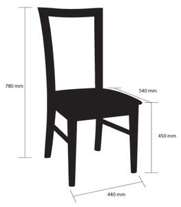 Jídelní židle TARA, látka FG2 (ořech 3)