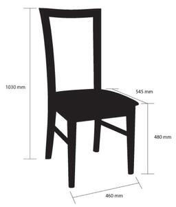 Jídelní židle NELA, látka SH 21 (ořech)