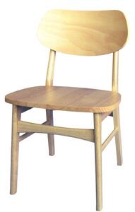 Jídelní židle TARA, dřevěný sedák (dub světlý)