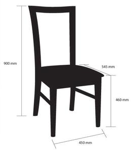 Jídelní židle VIOLA, látka BZ4 (ořech)