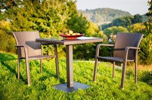 Dimenza zahradní designový stůl BARCELONA - hnědý