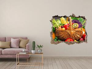 Nálepka 3D díra Koš zeleniny ovoce nd-k-113708770