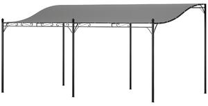 OUTSUNNY Kovová pergola s plátěnou střechou volně stojící 491 x 298 cm šedá