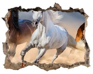 Díra 3D fototapeta nálepka Koně na poušti nd-k-114734270