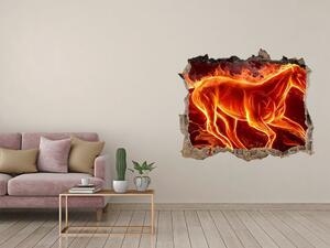 Díra 3D fototapeta na stěnu Kůň v plamenech nd-k-11746508