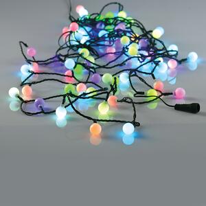 ACA DECOR LED vánoční světelný řetez - Kuličky, 3x8m, RGB, IP44, 80 LED
