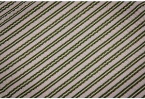 Podpěrová Proužek zelený- metráž bavlna