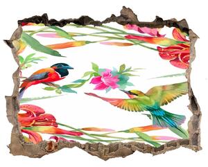 Díra 3D fototapeta nálepka Egzotičtí ptáci nd-k-119482221