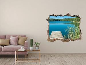 Díra 3D ve zdi na stěnu Molo nad jezerem nd-k-119795529