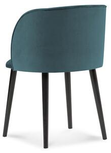 Modrá Sametová židle Aurora WINDSOR & CO