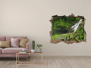 Díra 3D ve zdi na stěnu Vodopád v pralese nd-k-120475287