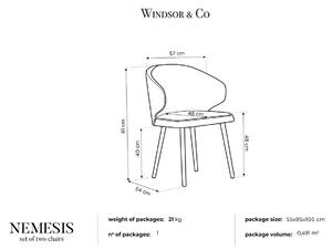 Šedá Sametová židle Nemesis WINDSOR & CO